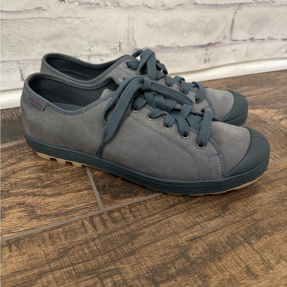 Palladium For Men Size 10 Blue LR Originale Leather Oxford Lace Up Shoe Rubber‎